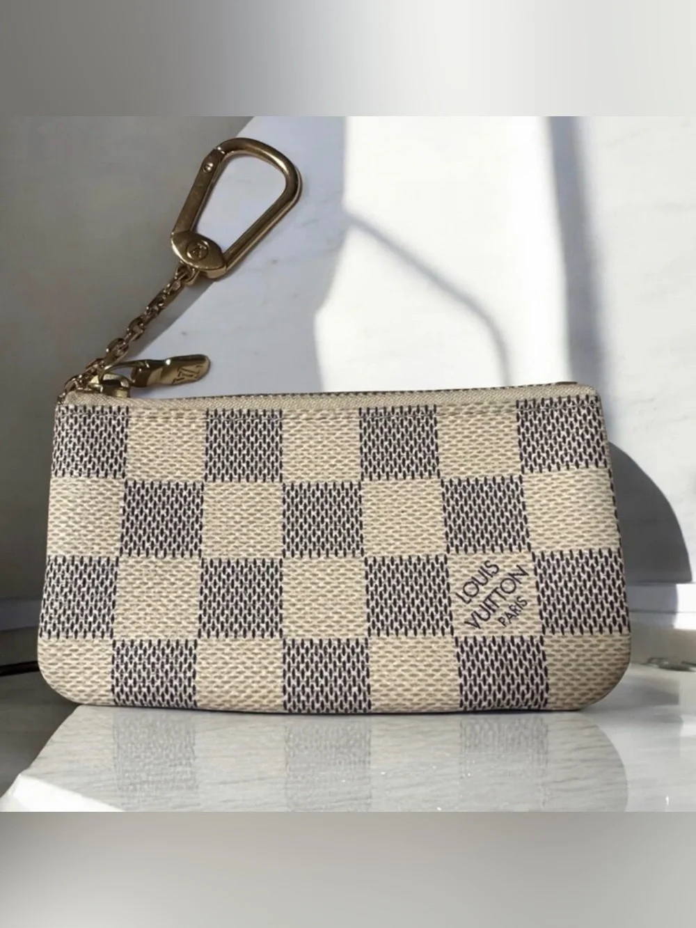 Louis Vuitton Key Pouch Damier Azur White/Blue